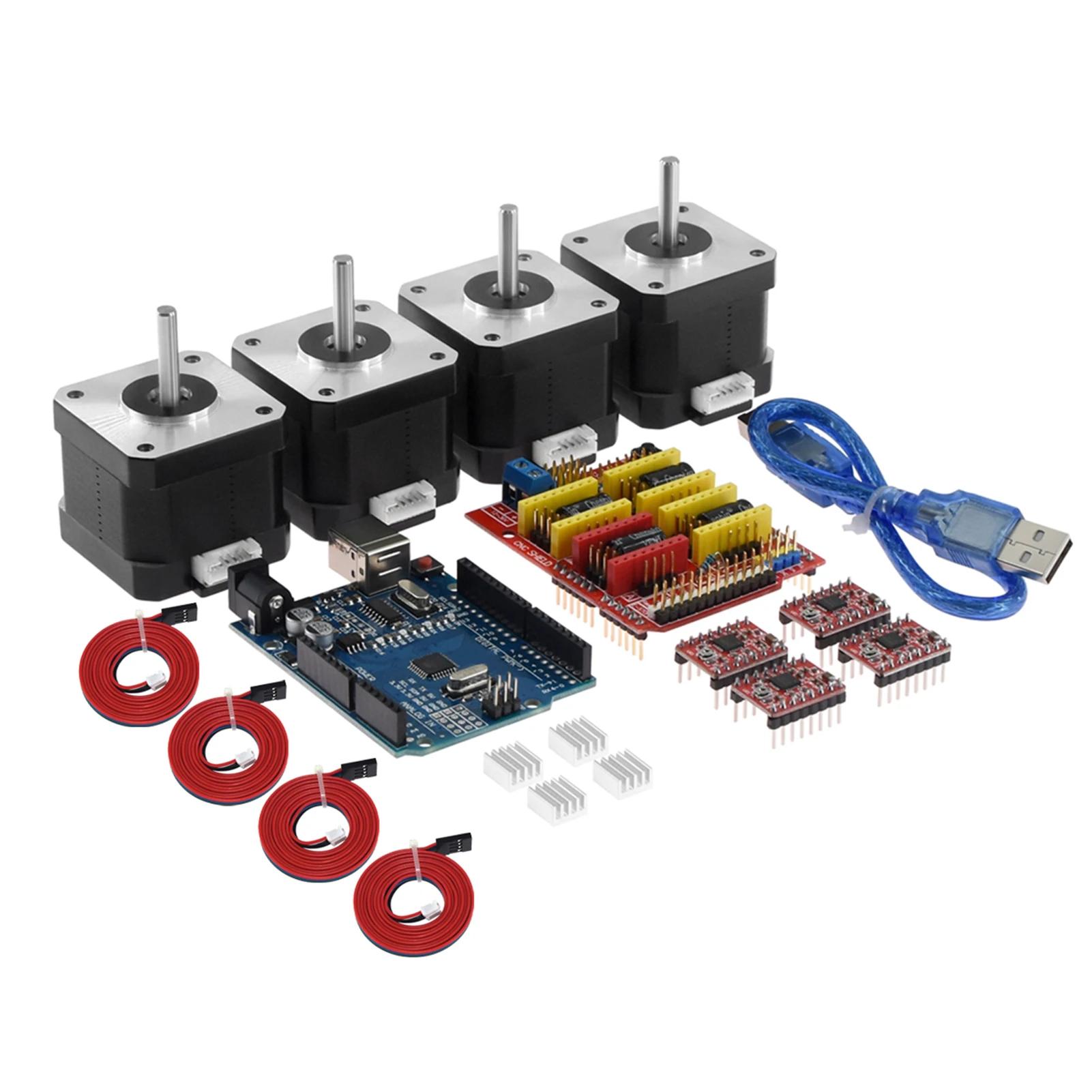 CNC  Ȯ  R3 , 3D Ϳ 濭 USB ̺ , 4 * A4988 ̹, 4*4401   ŰƮ, V3.0